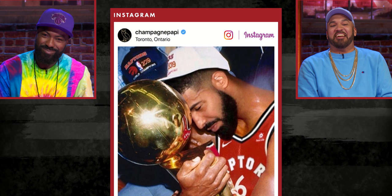 Drake Celebrates Toronto Raptors Championship [VIDEO]